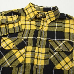 Angry Minnow Flannel Shirt Mens Medium Plaid Long Sleeve Workwear